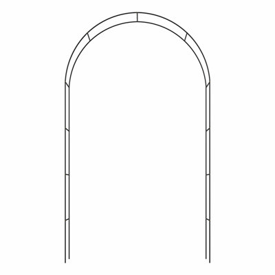 Ayrah 140cm W x 37cm D Metal Arbour in Black