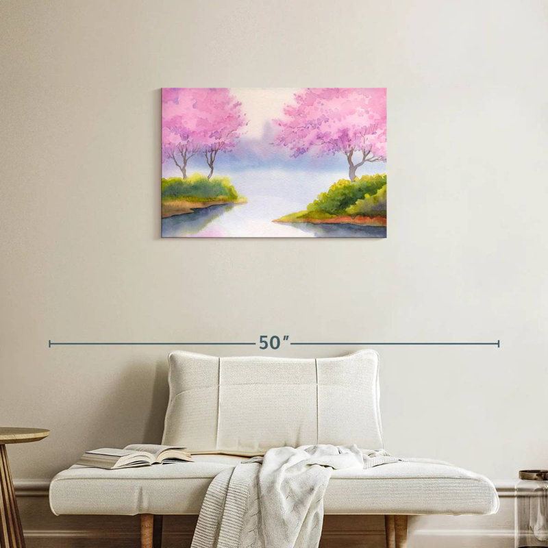Kerrick Pink Spring Trees, 20" H x 30" W