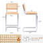 Tabouret de comptoir 24,8 po Crumley-1812335924