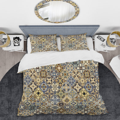 Gold Scraps Patchwork Patchwork Duvet Cover