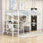 Full Metal Loft Bed With Desk, Storage Stairs And Guardrails-114155935