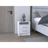Greter 24"  Two-Drawer Night Stand  With Open Shelf