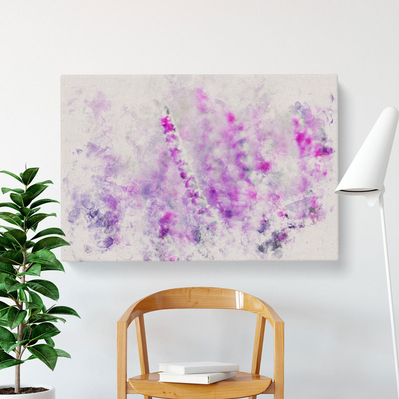 Purple Heather - Wrapped Canvas, 35cm H x 50cm W x 3cm D