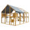 Poulailler en bois avec toit imperméable Walk-In