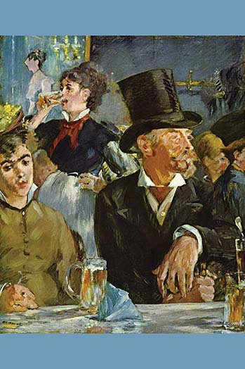 « cafe concert » par bain eduard manet, reproduction d’art, H 42 po x l 28 po