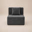 Fauteuil modulaire sans accoudoirs en chenille de 35 po de style moderne Horgan, siège d'appoint en mousse à compression et siège simple sans siège-128877175