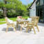 Strait 6 - Person Solid Wood Patio Dining Set Rectangular Table
