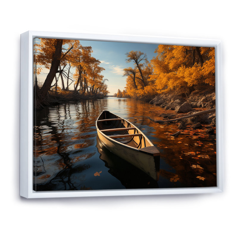 Canada River Rhapsody I sur toile, H 24 po x l 32 po x P 1 po, Cadre flottant blanc