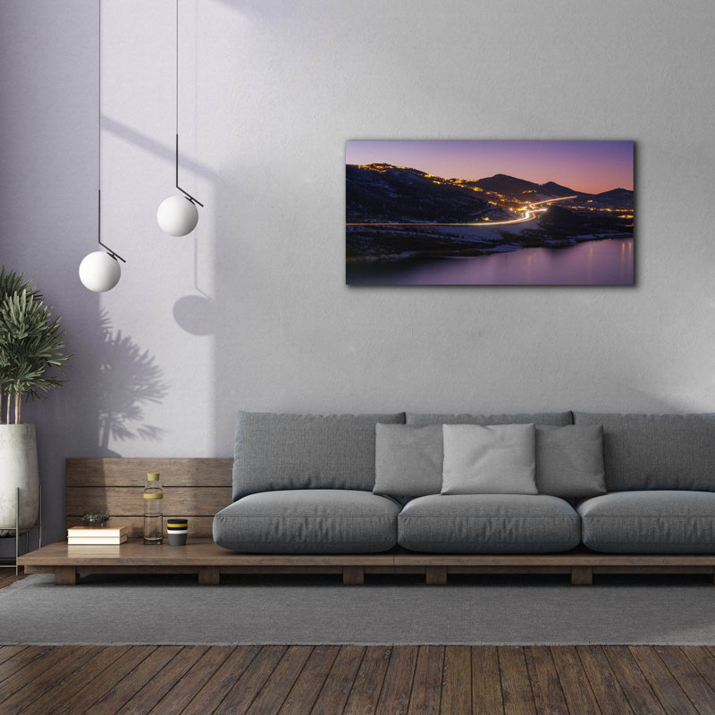  «Deer Valley Mountains Nighttime» par Epic Portfolio, art mural sur toile, 60 po x 30 po, H 30 po x l 60 po