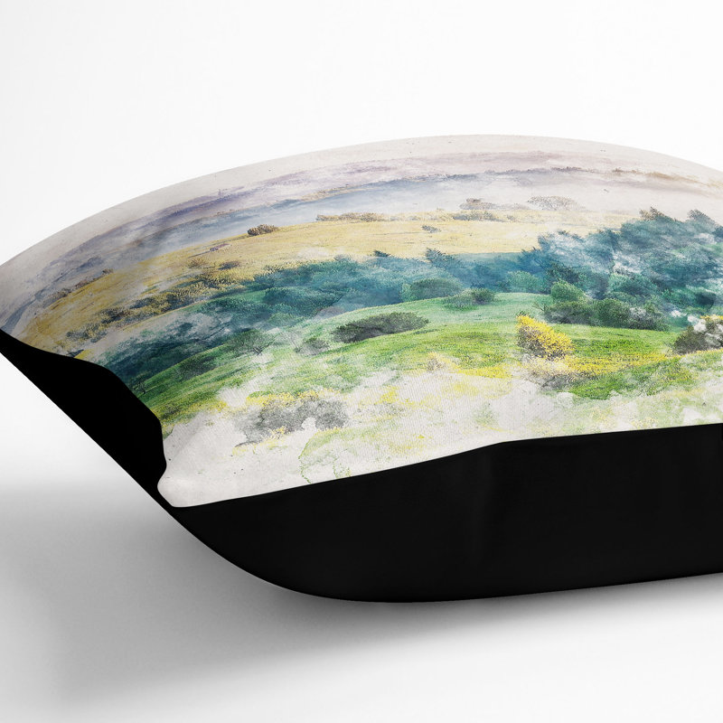 Square Throw Cushion, Black, 40cm H x 40cm W x 15cm D
