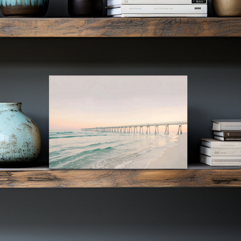 "Boardwalk", art mural contemporain abstrait, H 12 po x l 18 po