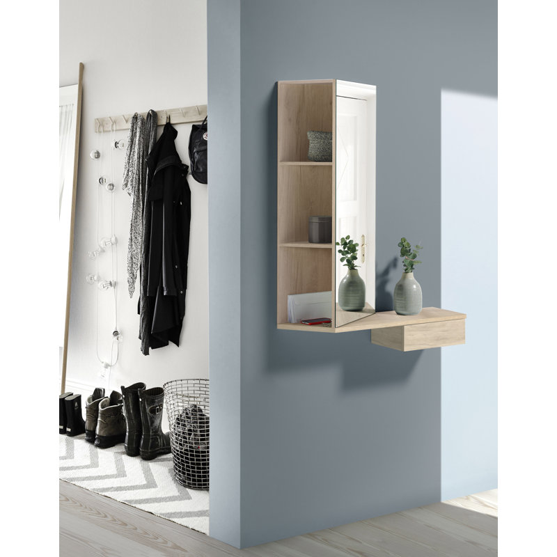 Eilyn 3 Piece Accent Shelf, Oak