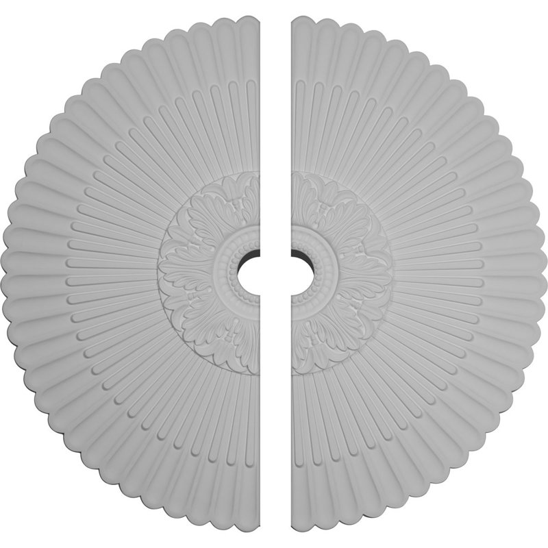 Médaillon de plafond Endurathane Nexus, DE 41 po x P 5 1/2 po x P 1 5/8 po, convient aux auvents jusqu'à 7 1/4 po), deux pièces, apprêté en usine