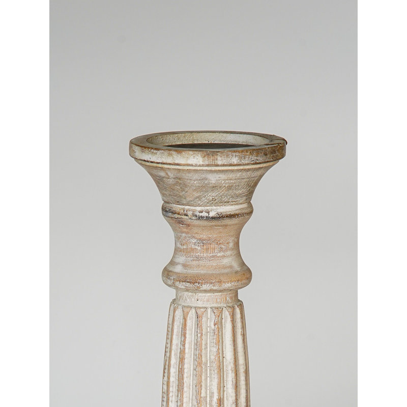 15'' H Wood Tabletop Pillar