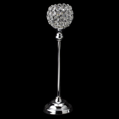 18.75'' H Crystal Tabletop Candlestick