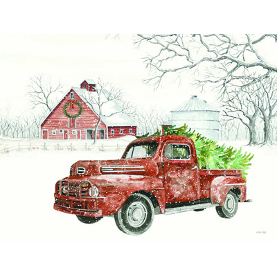 Christmas Barn - Wrapped Canvas Print