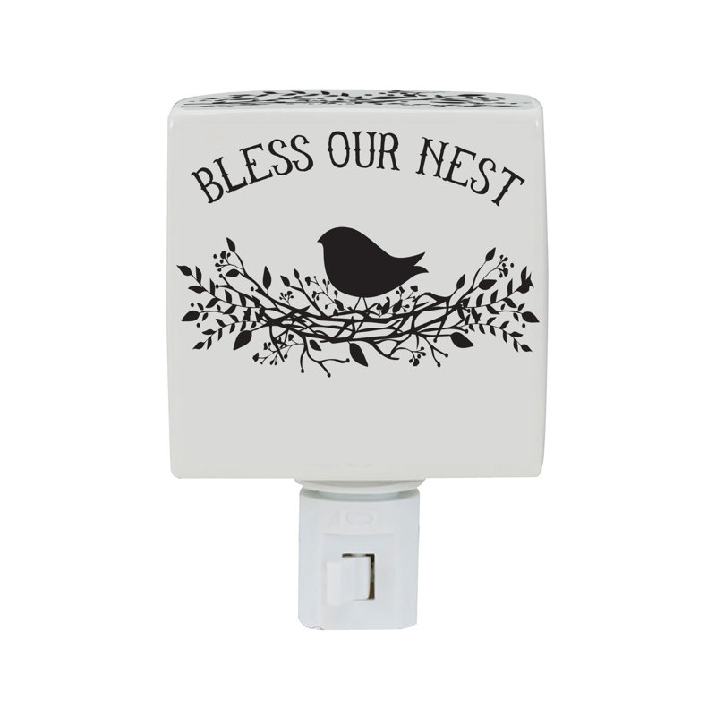Veilleuse Bless Our Nest avec nom personnalisé imprimé