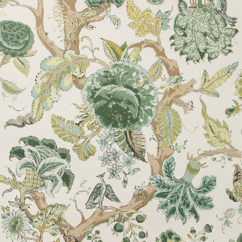 Adlington 33' L x 27.5" W Wallpaper Roll, Green