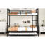 Lit superposé en fer noir avec lit gigogne simple - mobilier moderne et fonctionnel pratique