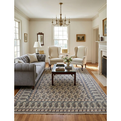 Tapis crème unique en laine noué à la main de style années 1970 de 7 pi 4 po x 10 pi 5 po Jakauri