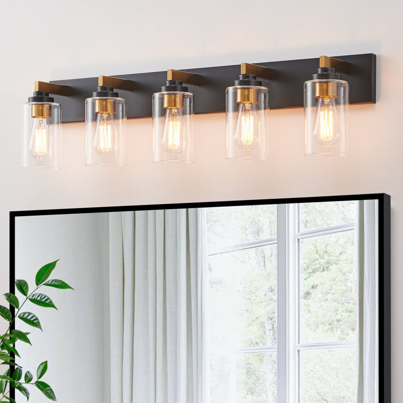 Mechthilde Dimmable Vanity Light, 5, Black/Gold