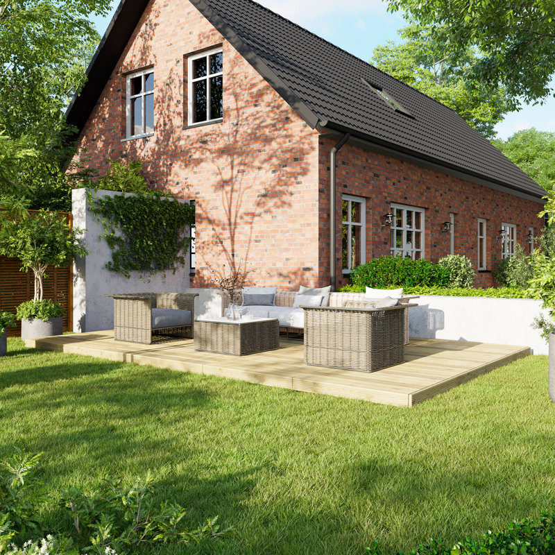 358cm L x 596cm W Wood Deck Tile Kit