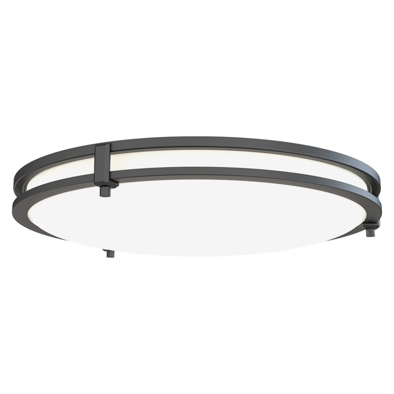 Dreden Acrylic LED Flush Mount, Black