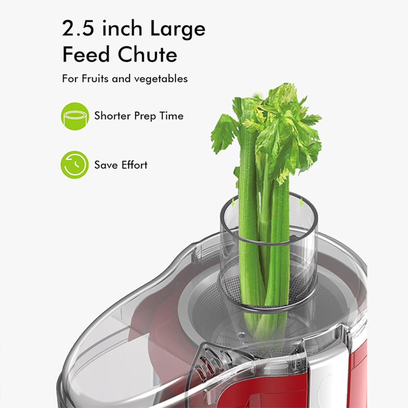 Centrifugal Juicer Machine, 3 Speed Compact Juice Extractor With 2.5 Inch Wide Mouth Chute, Stainless Steel Filter For Fruit Vegetable