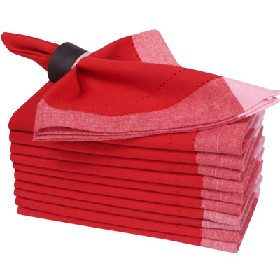 Serviettes en tissu de coton à rayures multicolores 