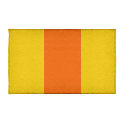 Tapis jaune/orange tissé à plat Miami