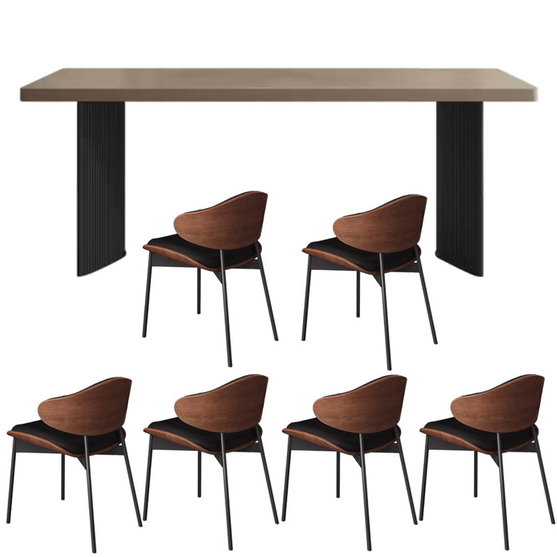 Ensemble de table de salle à manger simple de style italien, H 29,53 po x L 55,12 po x l 31,5 po