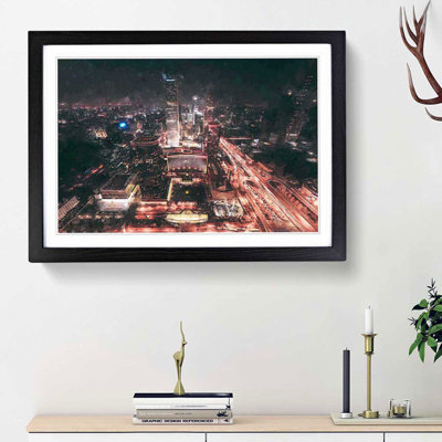 Skyline of Beijing in China in Abstract - Picture Frame Graphic Art Print