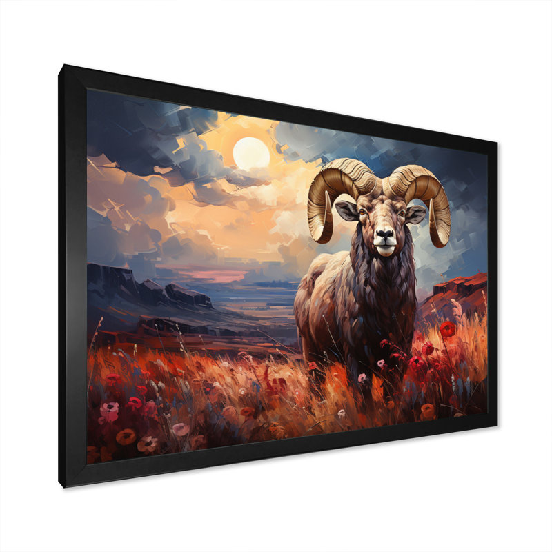 Bevyn Native American Art Pairies Spirit Framed On Canvas Print, H 16 po x l 32 po x P 1 po, Cadre simple noir