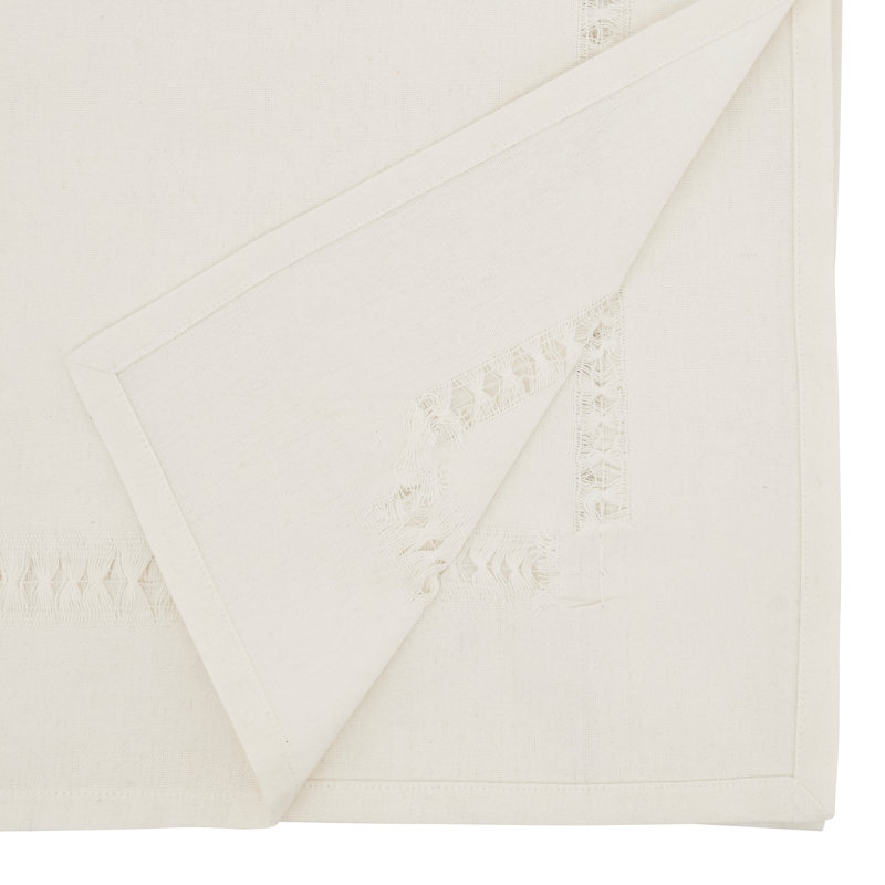 Garbo Rectangular Table Runner, Ivory
