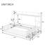 Lit double pour enfant avec clôture de sécurité et bureau intégré-623218404