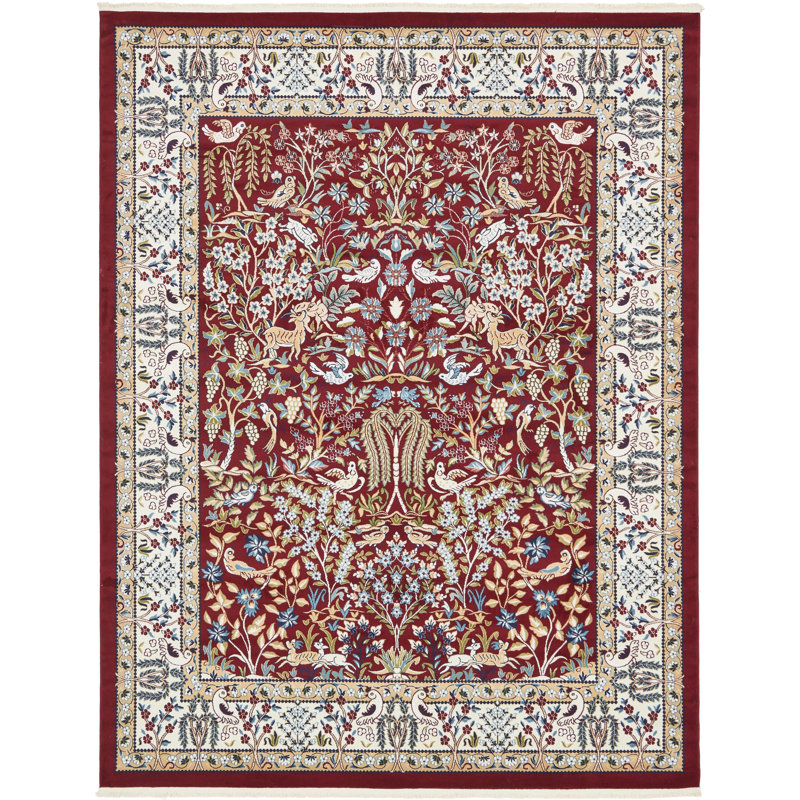 Tapis bleu Jackson Jackson, Burgundy, Rectangle 10' x 13'1"