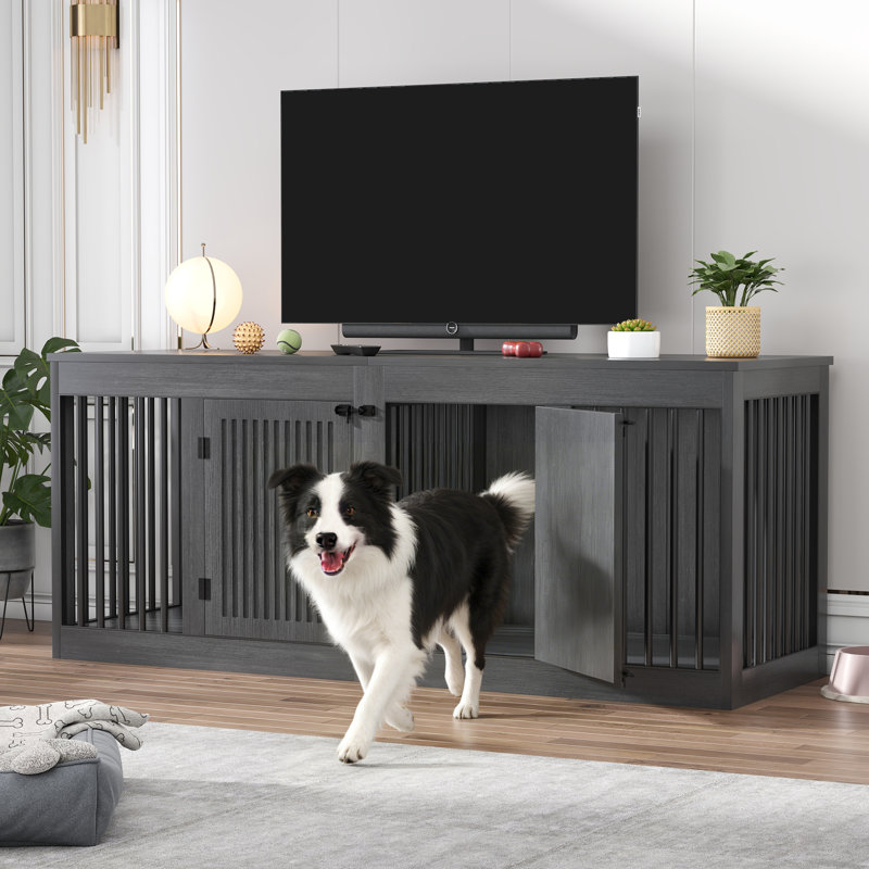 Meuble de cage double pour chien Chesterle