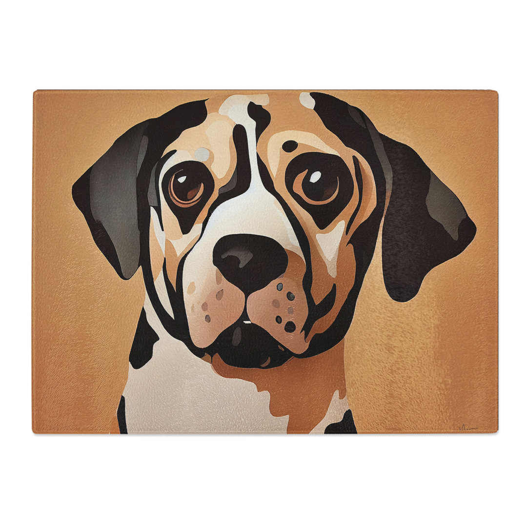 Dog Vol.1  Glass Chopping Board