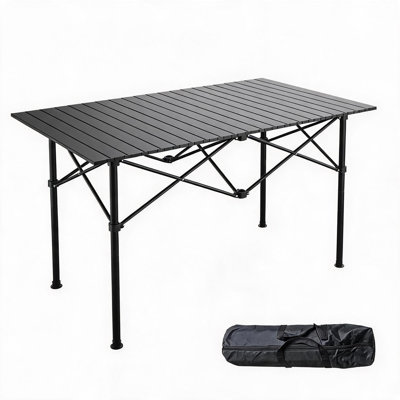 Lightweight Aluminum Roll-Up Coffee Table for Living Room