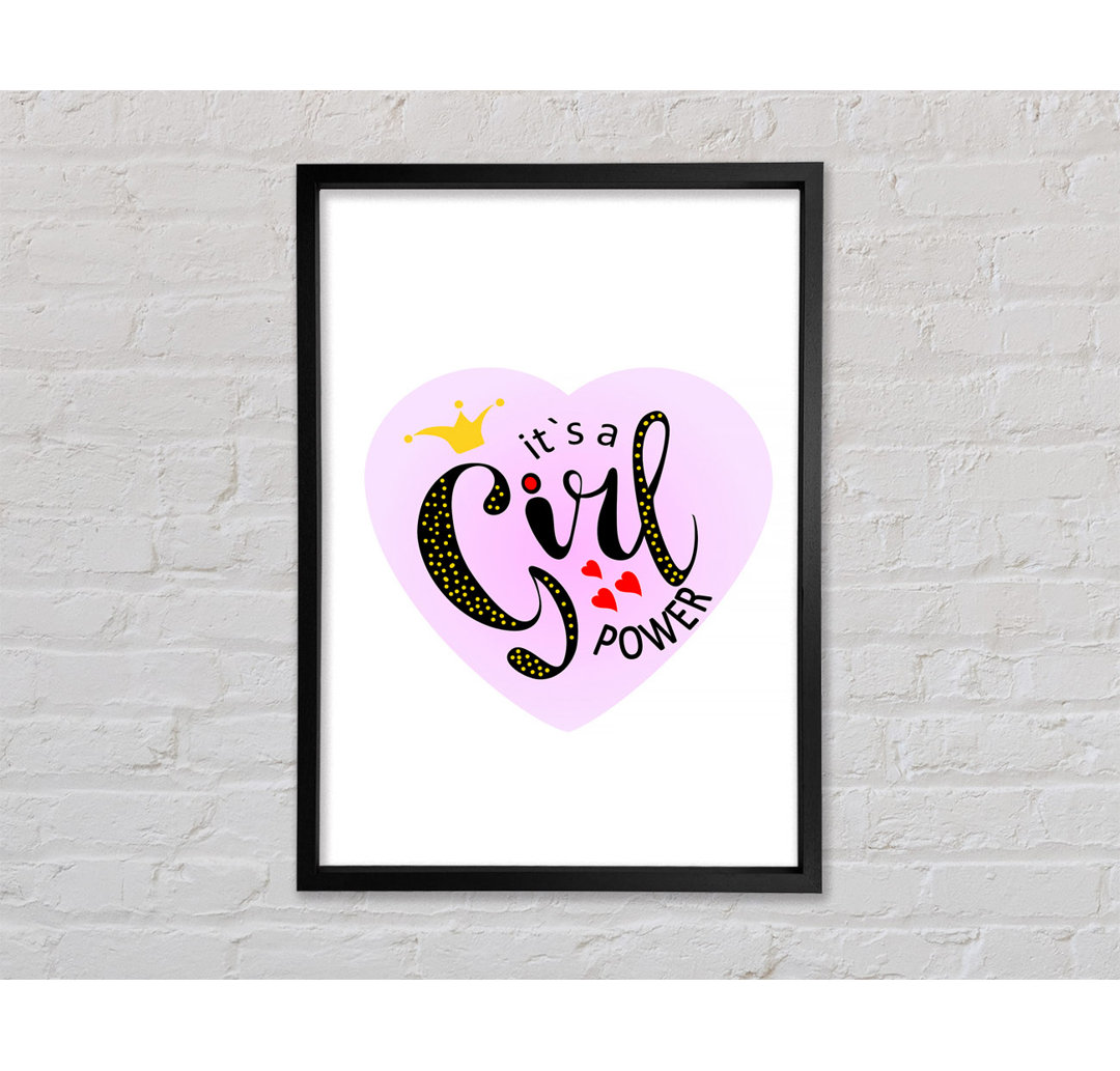 It's A Girl Power - Einzelner Bilderrahmen Typografie auf Leinwand