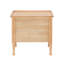 Table de chevet moderne à 2 tiroirs avec plateau et pieds en bois massif Barker