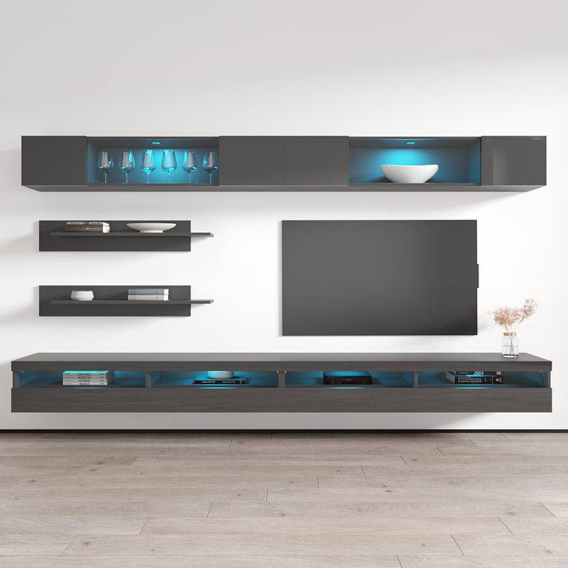 Meuble audio-vidéo Fly 126, Gris
