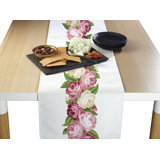 Dourado Peonies Garland Border Table Runner