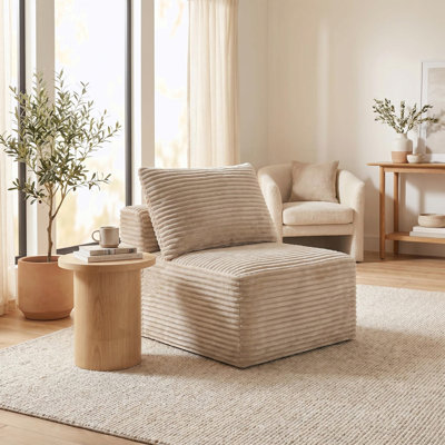 Canapé à compression, fauteuil d'appoint sans accoudoirs pour salon