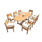 Donavan Outdoor 11 - Piece Teak Dining Set