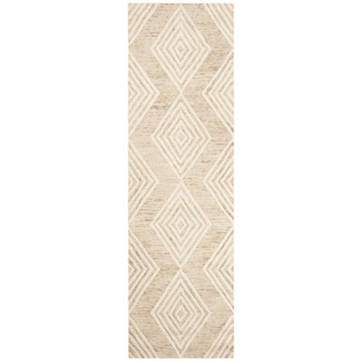Debron Hand Tufted Wool Geometric Rug