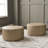 24" Wide Faux Leather Round Upholstered Ottoman Set of 2-1488427332