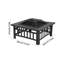 Rectangle Iron Charcoal Fire Pit