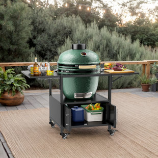 Outdoor Grill Cart For Big Green Egg (Without Big Green Egg)