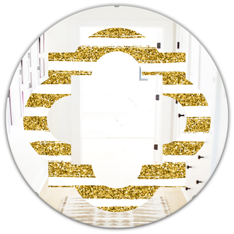 Miroir mural sans cadre Quatrefoil Lines, H 31,5 po x l po